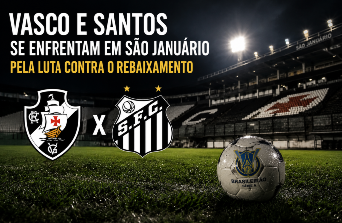 Vasco e Santos se enfrentam em São Januário pela luta contra o rebaixamento