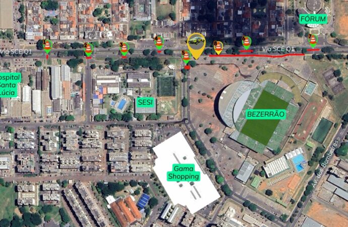 Interdições no trânsito próximas ao Bezerrão por jogo entre Gama e São José