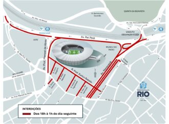 Interdições no entorno do Maracanã para Vasco x Fluminense neste sábado