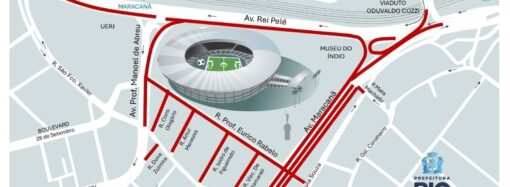 Vias são interditadas e estacionamento proibido no entorno do Maracanã